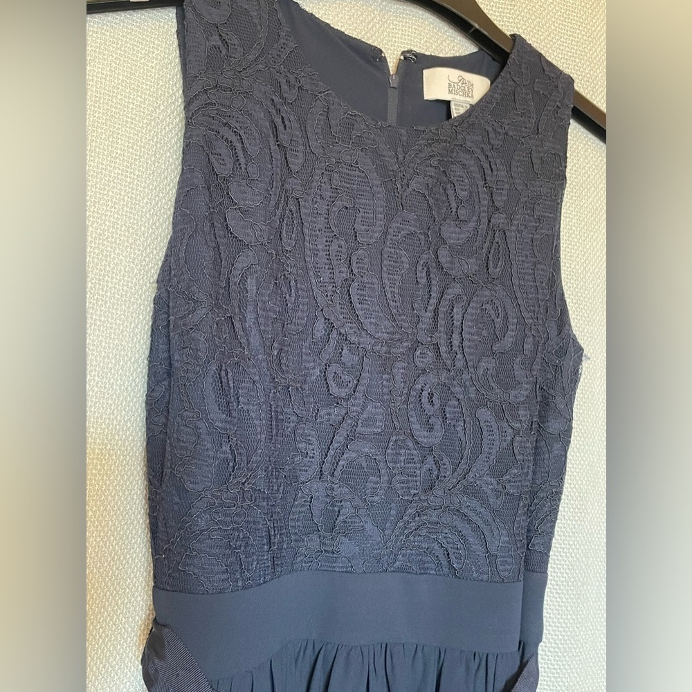 Belle Badgley Mischka navy gown - Picture 3 of 8